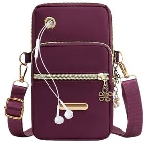 Crossbody Bag Cell Phone Sleeve Concert Venue Bag Adiustable Strap Arm Wrist NWT